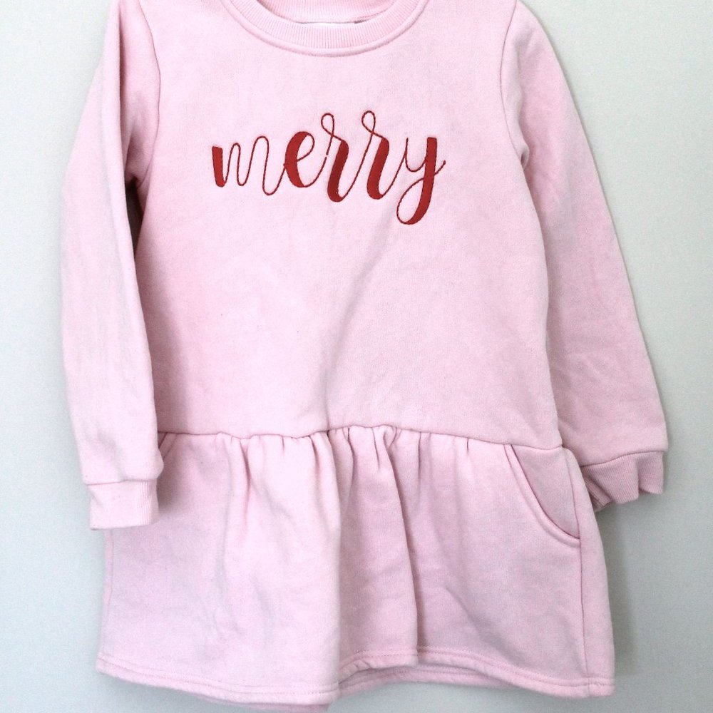 Girls Christmas Sweatshirt Dress